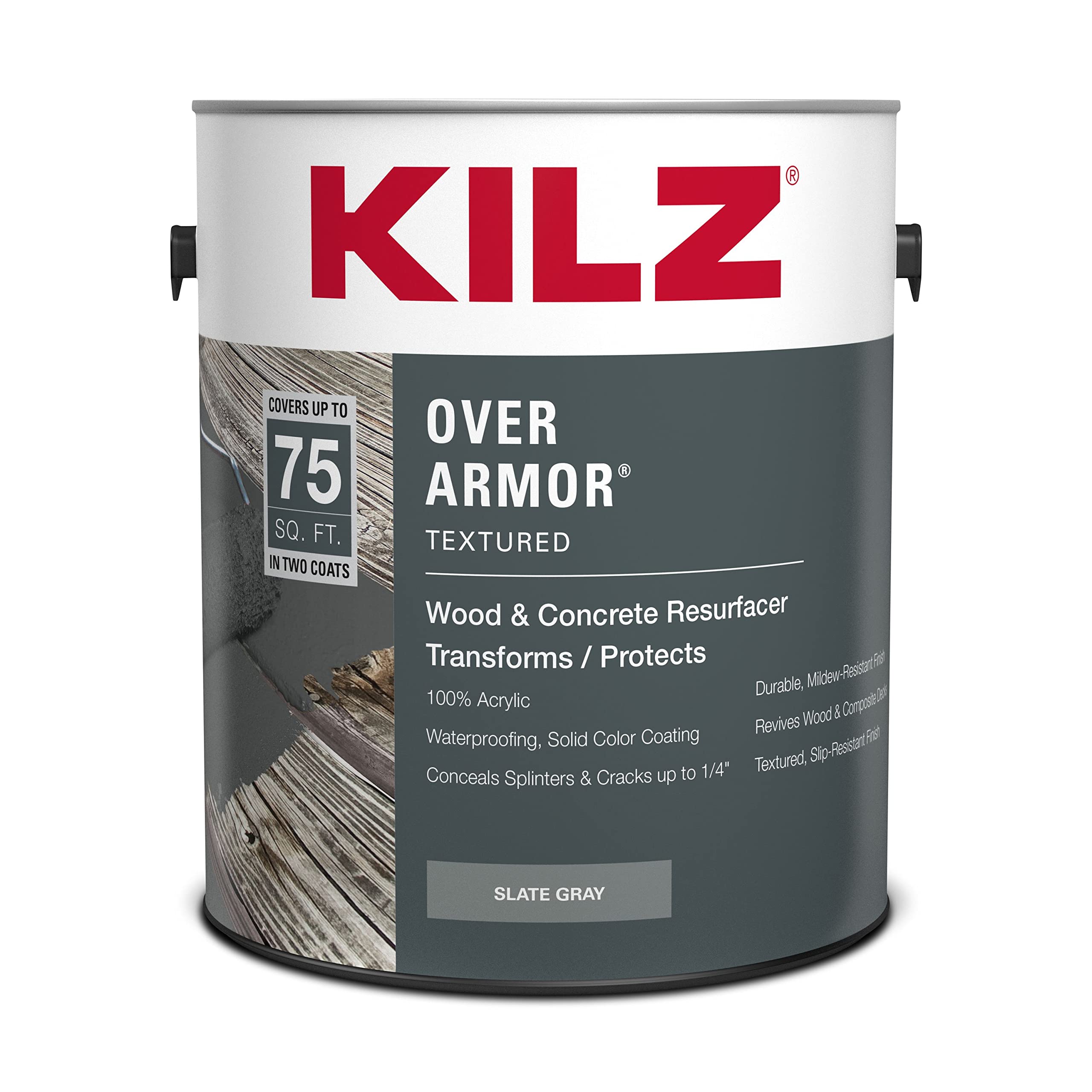 Kilz Over Armor paint for old decks and resurfacing