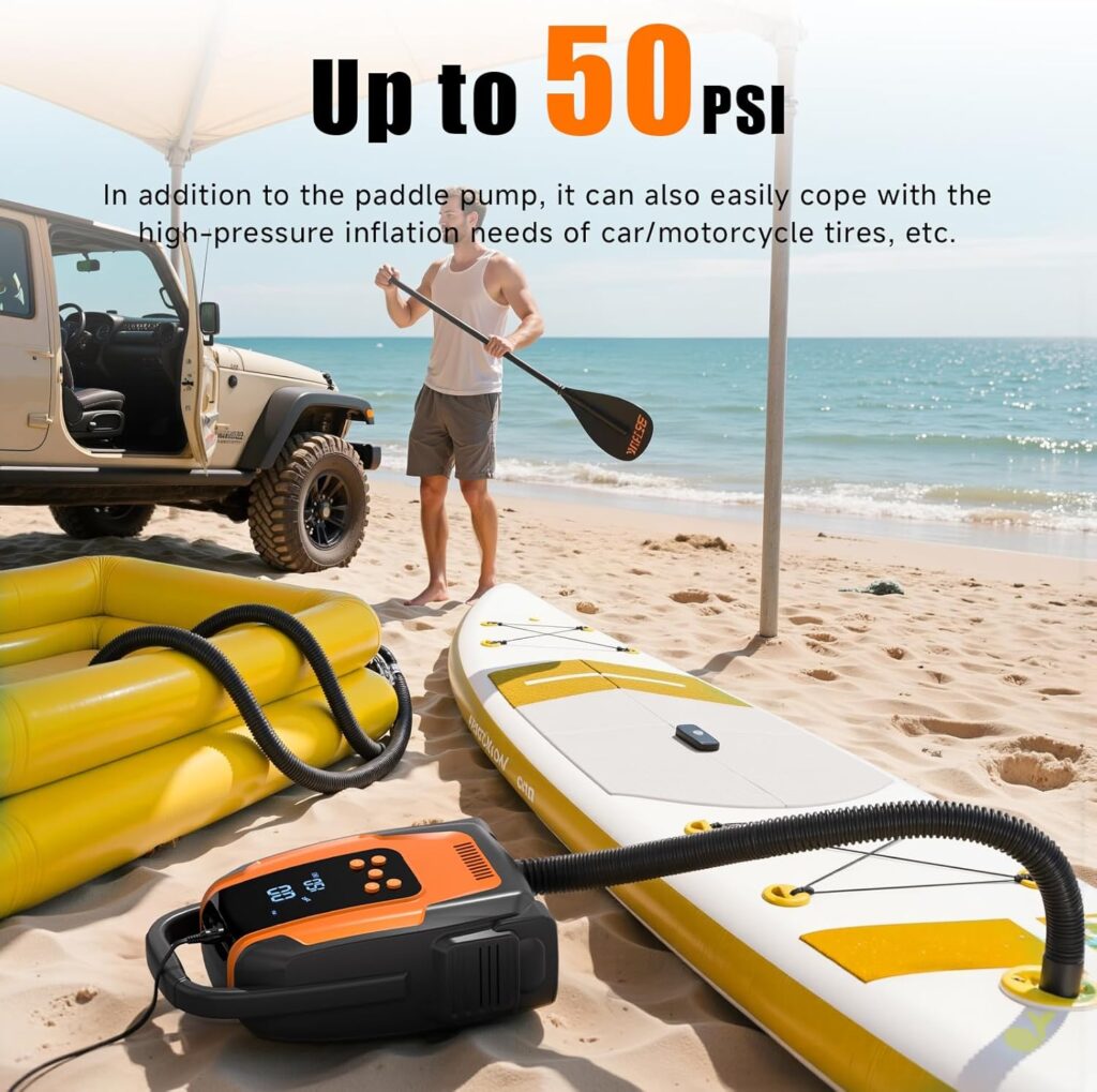 komobe electric stand up paddle board pump